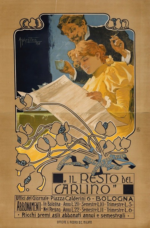 卡里诺的其他人。。。博洛尼亚`Il Resto Del Carlino… Bologna (1898) by Adolfo Hohenstein