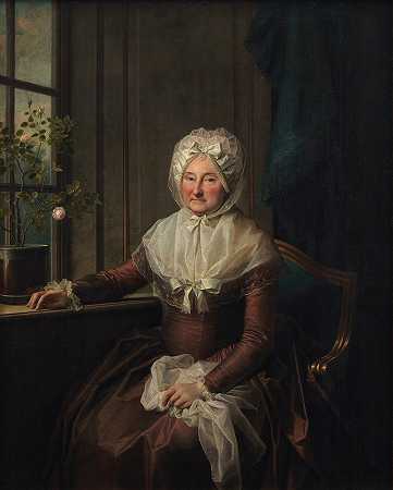 安娜·约阿希玛·丹内斯基奥尔德·劳尔维根伯爵夫人，née Ahlefeldt`Countess Anna Joachima Danneskiold~Laurvigen, née Ahlefeldt (1790 – 1791) by Jens Juel