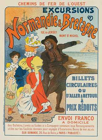 诺曼底和布雷塔尼短途旅行`Excursions En Normandie Et Bretagne (1896) by Georges Meunier