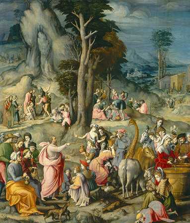 吗哪的聚会`The Gathering of Manna (1540~1555) by Bacchiacca