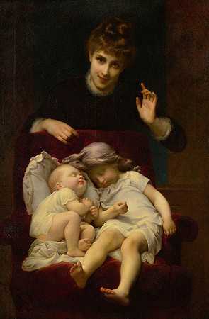 母亲身份`Motherhood by Etienne Adolphe Piot