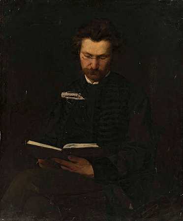 Władysław Ciesielski（1845-1901）肖像，画家`Portrait of Władysław Ciesielski (1845–1901), painter (1876) by Kazimierz Alchimowicz
