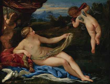 维纳斯与丘比特`Venus And Cupid by Carlo Maratti