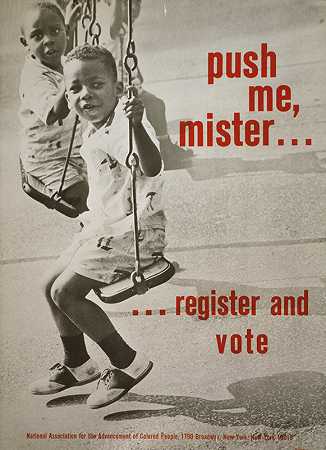 推我，先生。。。登记和投票`Push me, mister… register and vote