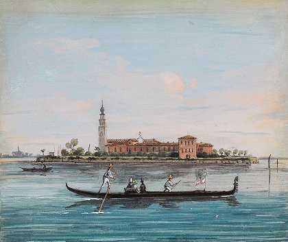 威尼斯圣拉扎罗·德格利·阿尔梅尼景观`Venice, View of San Lazzaro degli Armeni by Giuseppe Bernardino Bison