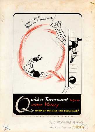更快的转身有助于更快的胜利。加快装卸速度！4.`Quicker turnround helps to quicker victory. Speed up loading and unloading! 4 (1939~1946)