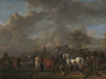 农民的胜利`The Victory of the Peasants (c. 1665) by Philips Wouwerman