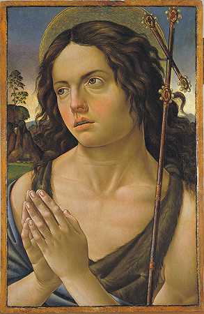 施洗者圣约翰`Saint John the Baptist (circa 1505) by Raffaellino Del Garbo