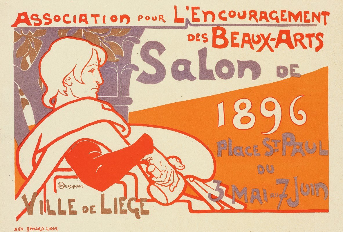 1896沙龙`Salon De 1896 (1896) by Émile Berchmans