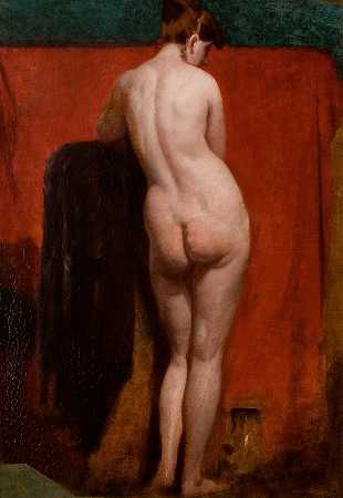 裸体站立女性`Standing Female Nude (Circa 1835 And Circa 1840) by William Etty