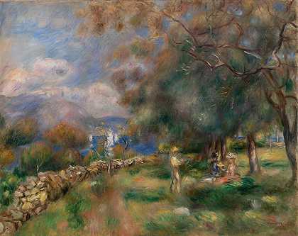 圣约翰半岛`Peninsula of Saint Jean (1893) by Pierre-Auguste Renoir