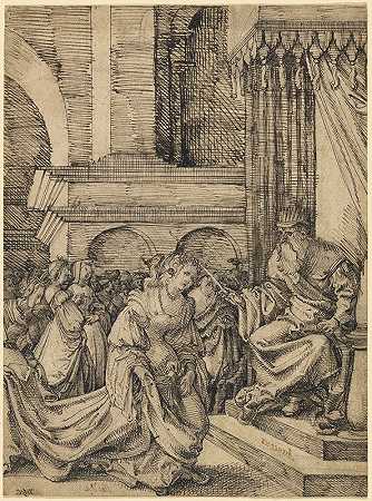 以斯帖在亚哈随鲁前`Esther Before Ahasuerus (1525) by Frans Crabbe van Espleghem