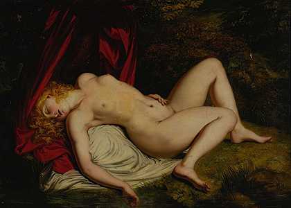 裸体躺着`Reclining nude by Guy Head