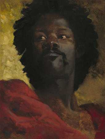 阿比西尼亚酋长`A Chief of Abyssinia (c. 1870) by Henri Regnault