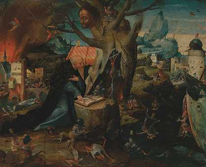 圣安东尼的诱惑`Temptation of Saint Anthony by Follower of Hieronymous Bosch