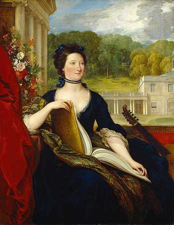 玛丽亚·汉密尔顿·贝克福德（威廉·贝克福德夫人）`Maria Hamilton Beckford (Mrs. William Beckford) (1799) by Benjamin West