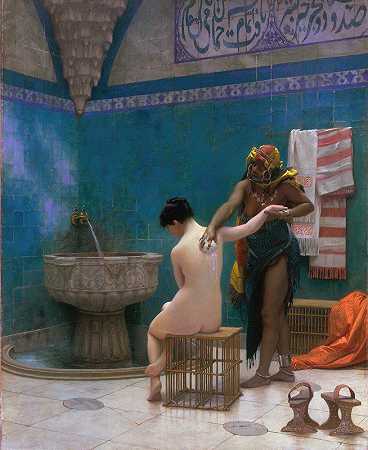 洗澡`The Bath (circa 1880–1885) by Jean-Léon Gérôme