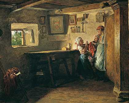旧盒子`Der alte Kasten (1860) by Ferdinand Georg Waldmüller