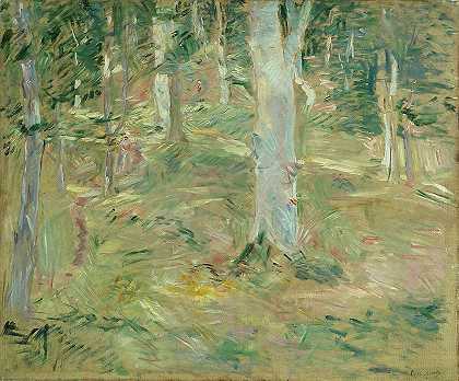 康皮涅森林`Forêt de Compiègne (1885) by Berthe Morisot