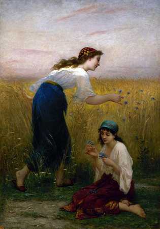 蓝莓`Les Bleuets (1882) by Charles Landelle
