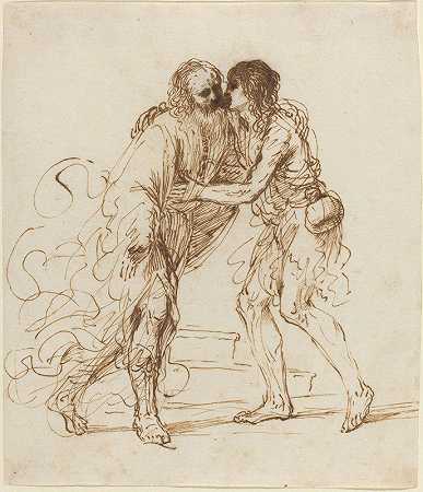 浪子归来`The Return of the Prodigal Son (c. 1640) by Guercino