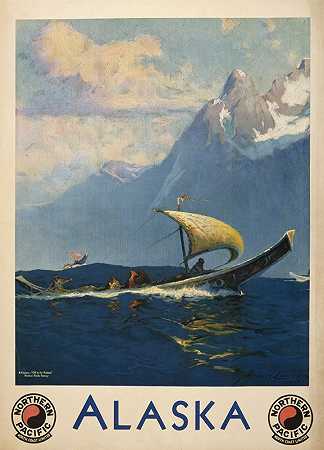 阿拉斯加北太平洋北海岸有限公司`Alaska Northern Pacific, North Coast Limited (1920) by Sydney Laurence