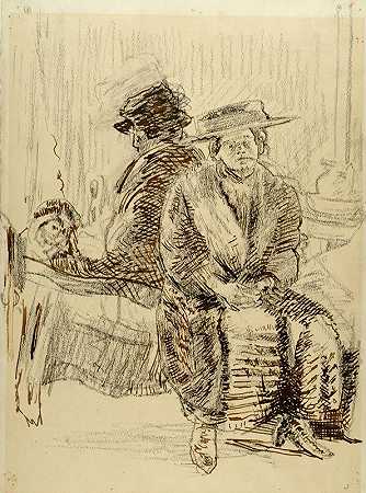 对两名女性的研究`Study of Two Women (1860~1942) by Walter Richard Sickert