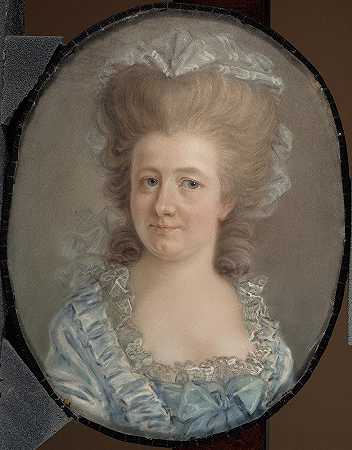 玛丽亚·索菲亚·朱莉安娜·冯·布利森男爵夫人`Baroness Maria Sofia Juliana Von Blixen (1768 ~ 1786) by Gustaf Lundberg