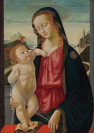 圣母与孩子`The Madonna and Child by Davide Ghirlandaio