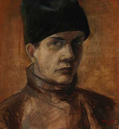 自画像`Self~Portrait (1918) by Henry Ericsson