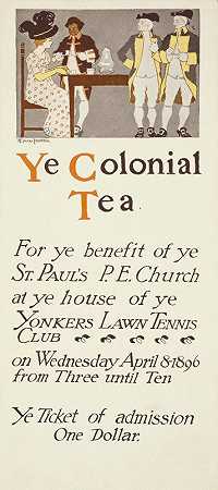 叶殖民茶`Ye colonial tea (1896) by Edward Penfield