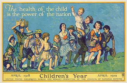 儿童s年`Childrens year (1918) by Francis Luis Mora