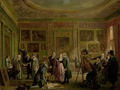 约瑟夫斯·奥古斯丁·布伦塔诺美术馆`The Art Gallery of Josephus Augustinus Brentano (c. 1790 ~ c. 1799) by Adriaan de Lelie
