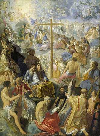 法兰克福祭坛画《真十字架升华》`The Frankfurt Altarpiece of the Exaltation of the True Cross (1603 – 1605) by Adam Elsheimer
