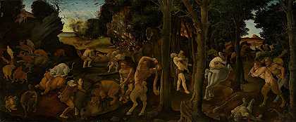 狩猎场面`A Hunting Scene (ca. 1494–1500) by Piero di Cosimo