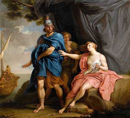 迪多和埃涅阿斯`Dido And Aeneas (1747) by Pompeo Batoni