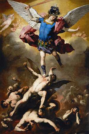 叛逆天使的堕落`The Fall of the Rebel Angels (1660~1665) by Luca Giordano