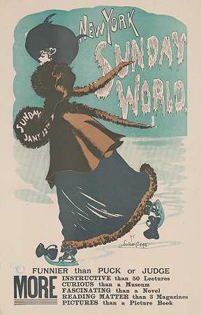 纽约周日世界，周日，Jany 12`New York Sunday World, Sunday, Jany 12th (1896) by George Frederick Scotson-Clark
