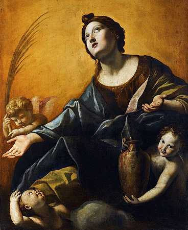 圣普拉克塞迪斯`Saint Praxedis by Giovanni Lanfranco