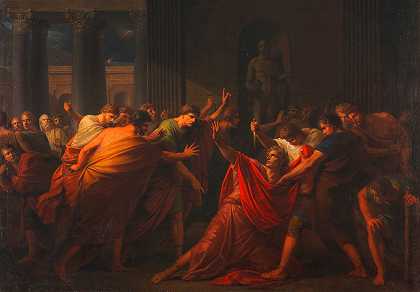 朱利叶斯·凯撒遇刺案`Die Ermordung Julius Caesars (1818) by Heinrich Friedrich Füger