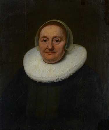 女人的肖像`Portrait of a Woman (17th century) by Bartholomeus van der Helst