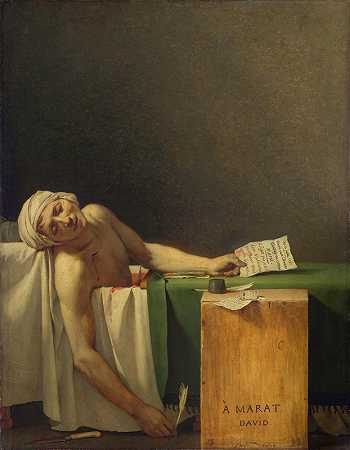 马拉特遇刺`Marat Assassinated (1793) by Jacques Louis David