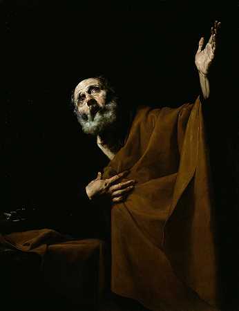 忏悔圣彼得`Penitent Saint Peter (1628~32) by Jusepe de Ribera