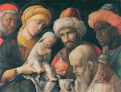 三博士崇拜`Adoration Of The Magi by Andrea Mantegna