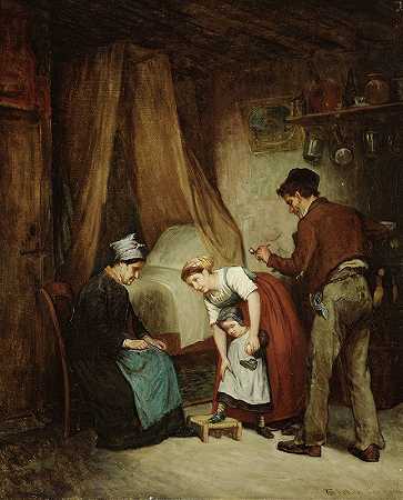 法国皮匠`A French Cobbler (1868) by Adolf Von Becker