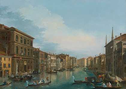 从格里马尼宫看大运河`View Of The Grand Canal From The Palazzo Grimani by Giuseppe Bernardino Bison