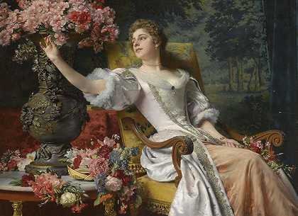 青春的花朵`The Blossom Of Youth (1898) by Władysław Czachórski