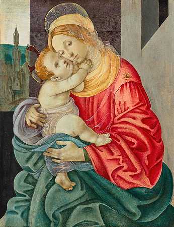 圣母与孩子`The Madonna and Child by Workshop of Filippino Lippi