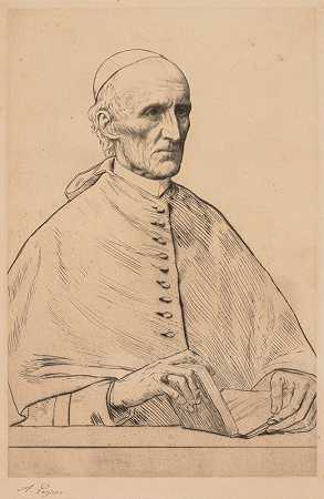 曼宁枢机主教`Cardinal Manning by Alphonse Legros