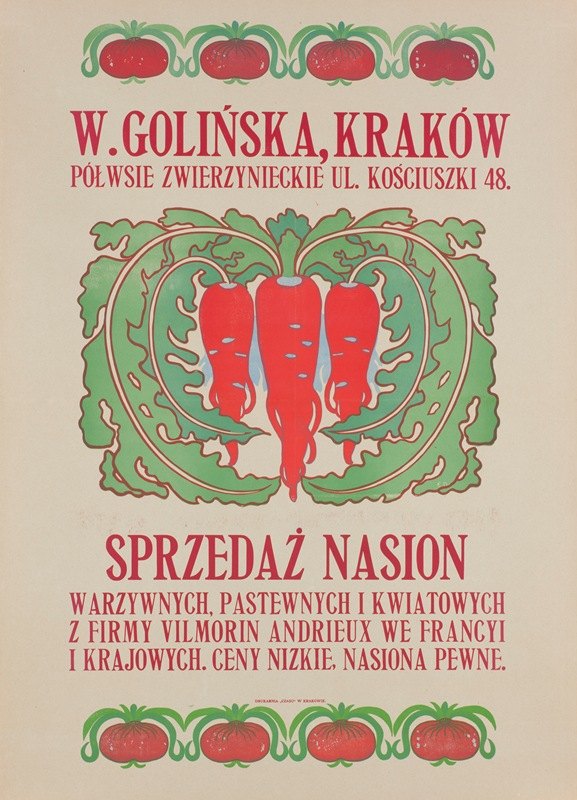 出售蔬菜种子`Sprzedaż nasion warzywnych (1908) by Eugeniusz Ludwik Dąbrowa-Dąbrowski
